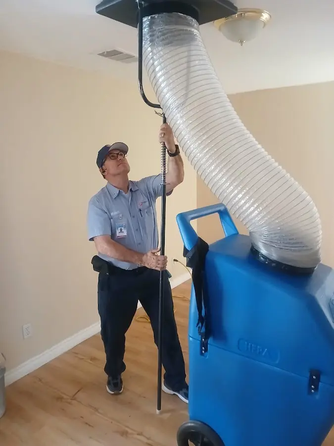 HVAC Installation technician using HEPA equipment in Grosse Pointe Park